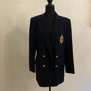 Vintage Ralph Lauren Crown Crest Wool Blazer